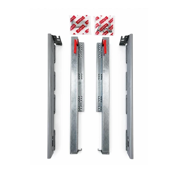 Samet Alpha Box Çekmece Rayı GRİ Bordürsüz 500MM - Resim 2
