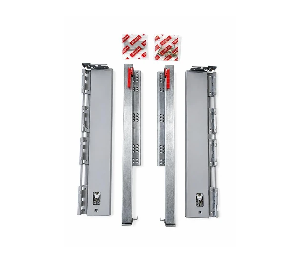 Samet Alpha Box Çekmece Rayı Gri Bordürsüz 450MM ürün görseli 1
