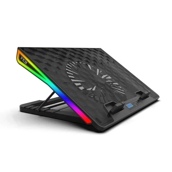 Inca Arrax II INC-609TGS 13-17" Siyah 2X RGB Fanlı Notebook Soğutucu ürün görseli 1