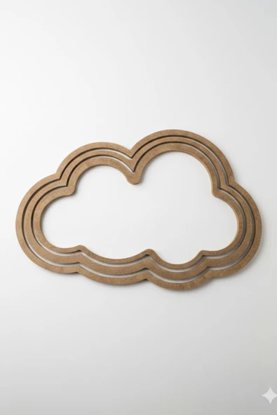 Makrome Bulut Yapımı Için Ham Mdf Taban Farklı Boylarda 3 Parça (40 - 42 - 45 cm) ürün görseli 1