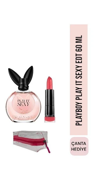Playboy Play It Sexy EDT 60 ml+Max Factor Matte Lipstick 15 Flame ürün görseli 1