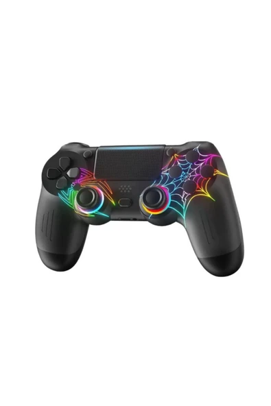 PS4/PC Uyumlu RGB Çift MOtor Titreşimli Spiderman Bluetooth Oyun Kolu ürün görseli 1