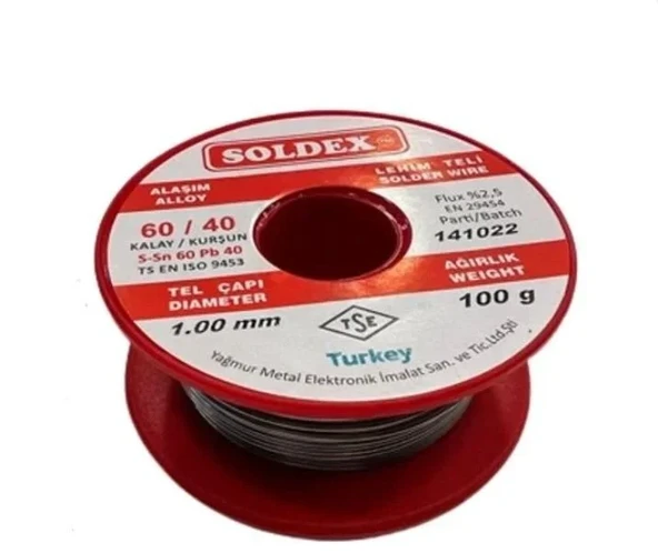 Soldex Lehim Teli 100gr 1 Mm 60/40 ürün görseli 1