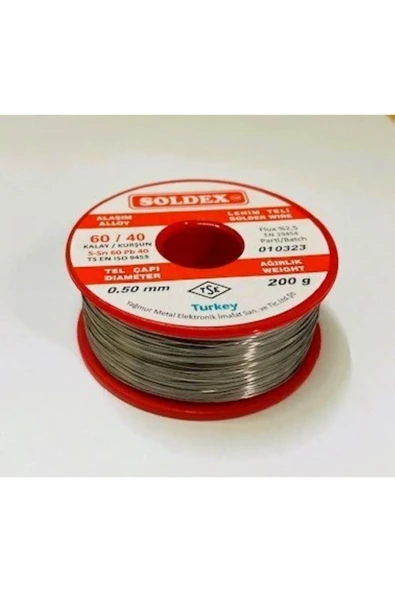 SOLDEX Lehim Teli 0.50Mm 200Gr Sn60 Pb40 ürün görseli 1