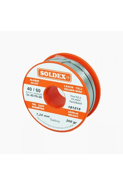 Soldex 40/60 1,20 Mm Lehim Teli 200 gr ürün görseli 1