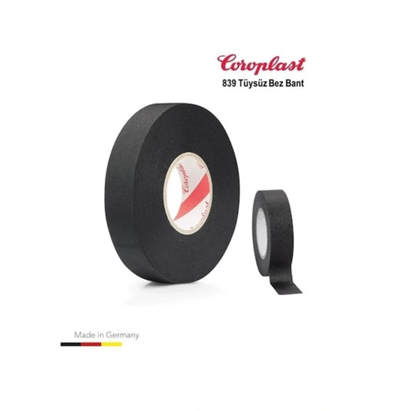 Coroplast Tüysüz Bez Bant 19mm X 15 Metre 1 Adet Ref:839 ürün görseli 1