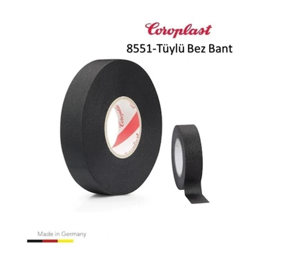 Coroplast Tüylü Bez Bant 19mm X 15 Metre 1 Adet Ref:8551 ürün görseli 1