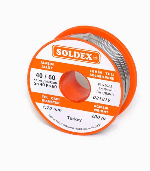 Soldex 200 gr 40/60 1,60 Mm Lehim Teli ürün görseli 1
