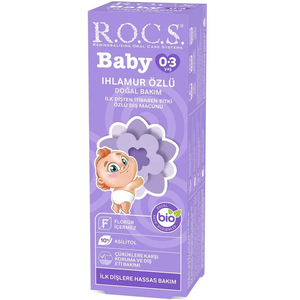 Rocs Baby 0-3 Yaş Arası Yutulabilir Diş Macunu Ihlamur Özlü 35 ml ürün görseli 1