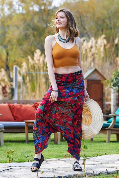 Fermuarlı Modern Şalvar Pantolon - Resim 2