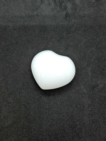 GÜMÜŞTEL EL SANATLARI Sertifikalı Doğal Taş Aytaşı Kalp 4,5x4 Cm ürün görseli 1