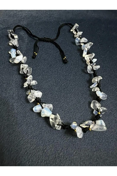 GÜMÜŞTEL EL SANATLARI Sertifikalı Opal Doğal Taş Tasarım Kolye ürün görseli 1