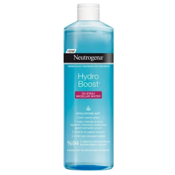 Neutrogena Hydro Boost Üç Etkili Micellar Water Makyaj Temizleme Suyu 400 ml ürün görseli 1