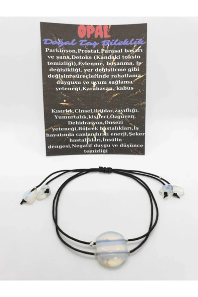 GÜMÜŞTEL EL SANATLARI Sertifikalı Opal Doğal Taş Tasarım Bileklik ürün görseli 1