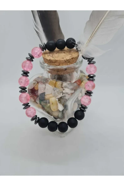GÜMÜŞTEL EL SANATLARI Sertifikalı Oniks Doğal Taş Bileklik Tasarım ürün görseli 1