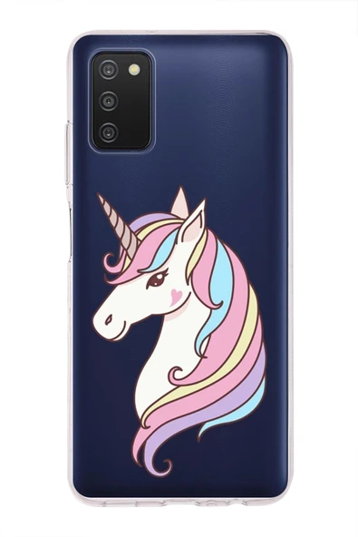 PrintiFy  Samsung Galaxy A03s 4g Uyumlu Kapak Unicorn Tasarımlı Şeffaf Silikon Kılıf ürün görseli 1