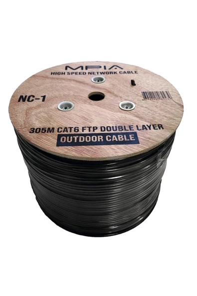 MPİA NC-1 CAT6 FTP ÇİFT KATMANLI DIŞ ORTAM NETWORK İNTERNET KABLOSU 305 M ürün görseli 1