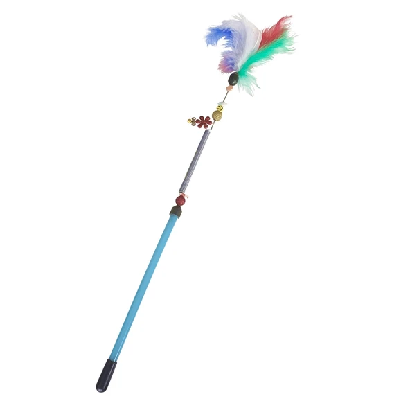 Markapet Yaylı Kedi Oyun Oltası 45 cm - 57 cm Mavi ürün görseli 1