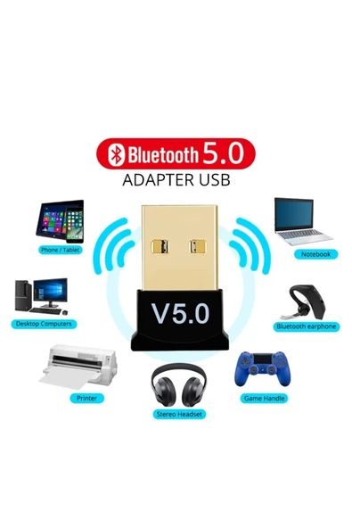 Usb Bluetooth 5.0 Adaptörü Verici Alıcı Ses Bluetooth Dongle Kablosuz Usb Adaptörü ürün görseli 1