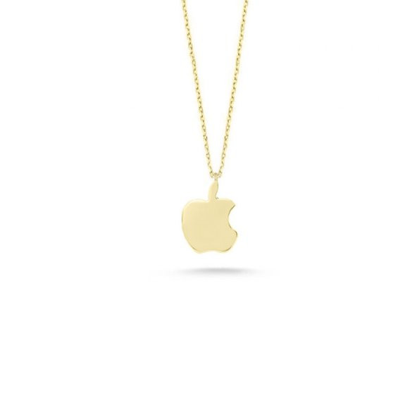 14k Sade Altın Apple Kolye ürün görseli 1