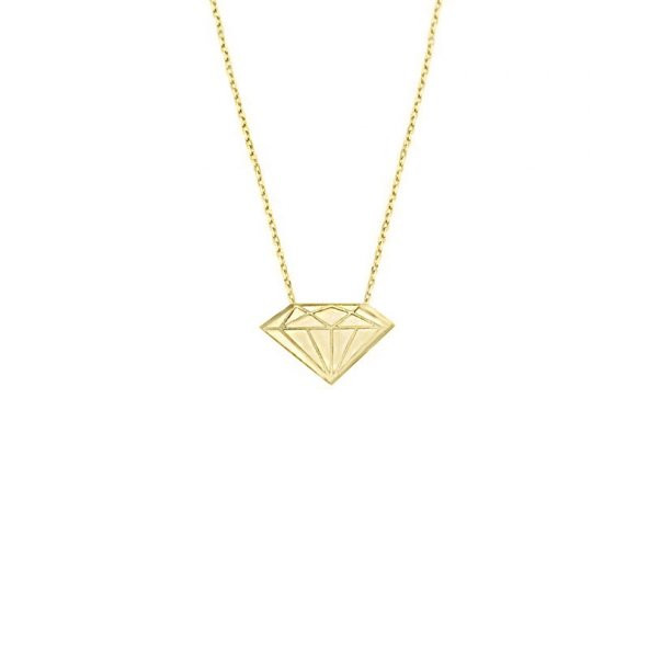 14k Altın Diamond Figürlü Kolye ürün görseli 1