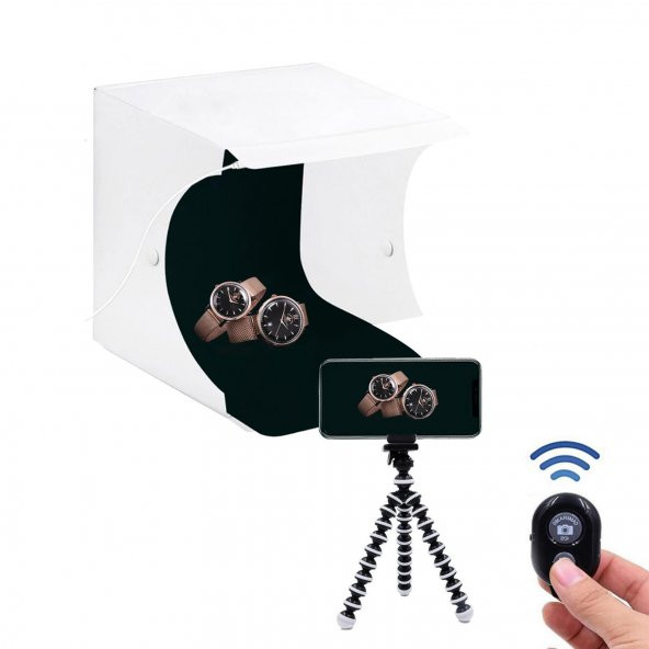 20x20 Mini Stüdyo Led Işıklı Ürün Fotoğraf Çekim Çadırı st52665668-26081 ürün görseli 1