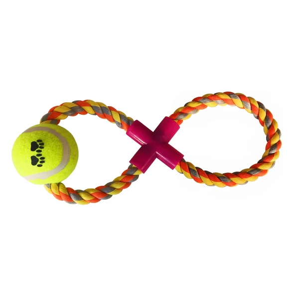 Tenis Toplu X Şekilli Köpek Diş İpi 7-30 cm Sarı ürün görseli 1