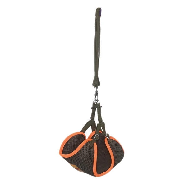 Kedi Köpek Havalı Göğüs Tasma Seti Small 32-40 cm + 130 cm Haki Turuncu ürün görseli 1