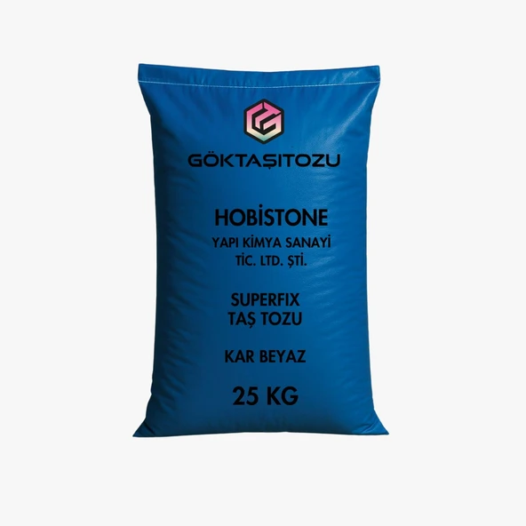 SUPERFIX TAŞ TOZU HOBİ HARCI OBJE MUMLUK HEYKEL SAKSI TEPSİ YAPIMI İÇİN KAR BEYAZ DÖKÜM TOZU 25 KG ürün görseli 1