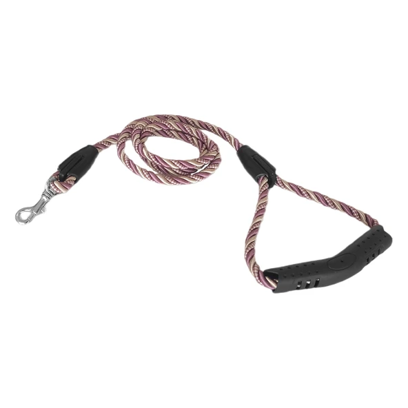 Üçlü Sarmallı Köpek Gezdirme Halatı 1 cm-120 cm Lila Krem ürün görseli 1