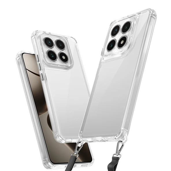 Xiaomi 14T Kılıf Airbagli Takılabilir Askı Aparatlı Snap Silikon Kapak ürün görseli 1