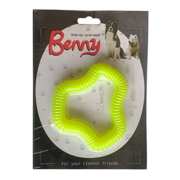 Benny Köpek Oyuncağı Sert 11 x 10 cm Neon Yeşil ürün görseli 1