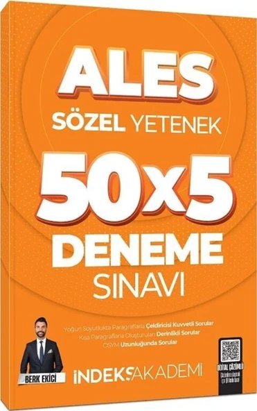 2025 ALES Sözel Yetenek 5 Deneme İndeks Akademi ürün görseli 1