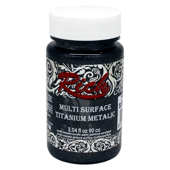 Rich Multi Surface Titanium Metalik Boya 90 cc Siyah 2544 ürün görseli 1