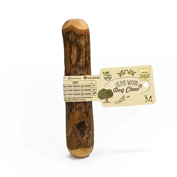 Doggie Doğal Zeytin Ağacı Çiğnenebilen Köpek Oyuncağı M 14 x 2,5 cm 15 kg ürün görseli 1
