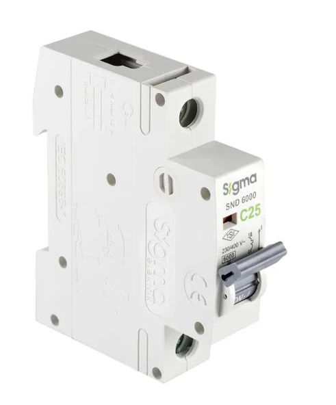 Sigma - 1P C 25A 6kA  Monofaze Anahtarlı Otomatik Sigorta 6SM125C ürün görseli 1