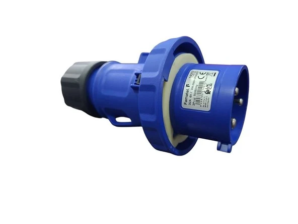 Famatel CEE Norm 3x32A Seyyar Düz Fiş IP67 230V ürün görseli 1