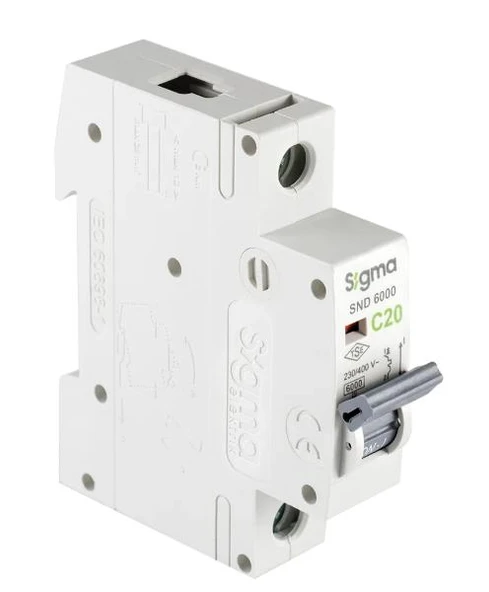 Sigma - 1P C 20A Monofaze Anahtarlı Otomatik Sigorta 6SM120C ürün görseli 1