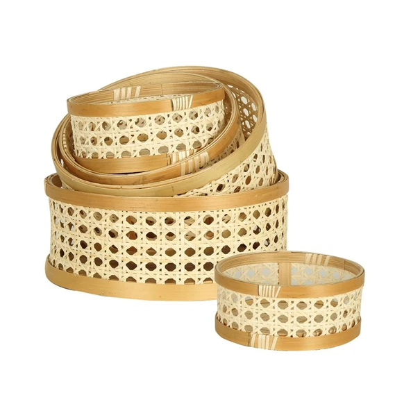 Vitale 5'li Rattan Tepsi Seti AK.JJ0006 ürün görseli 1