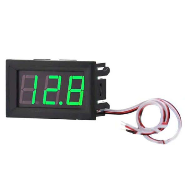 Dijital Mini Voltmetre 0.56" DC 0 30V Yeşil Işıklı ürün görseli 1