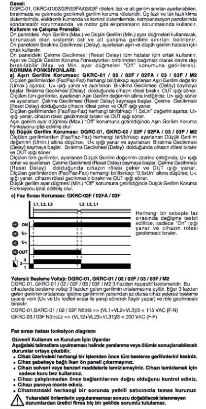 Entes Gkrc-M2 Gerilim Koruma Rölesi - Resim 3