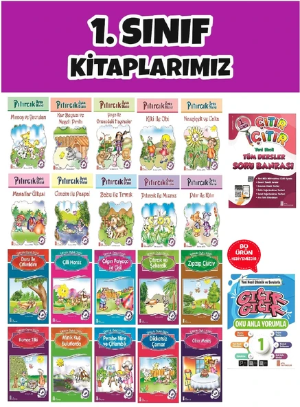 Ata 1.Sınıf 2.Dönem Yeni Nesil Sorularla Çıtır Çıtır Soru Bankası + 20 li Okuma Hikaye Seti ürün görseli 1