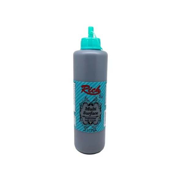 Rich Multi Surface Akrilik Boya 500ml 2240 Is Siyah ürün görseli 1