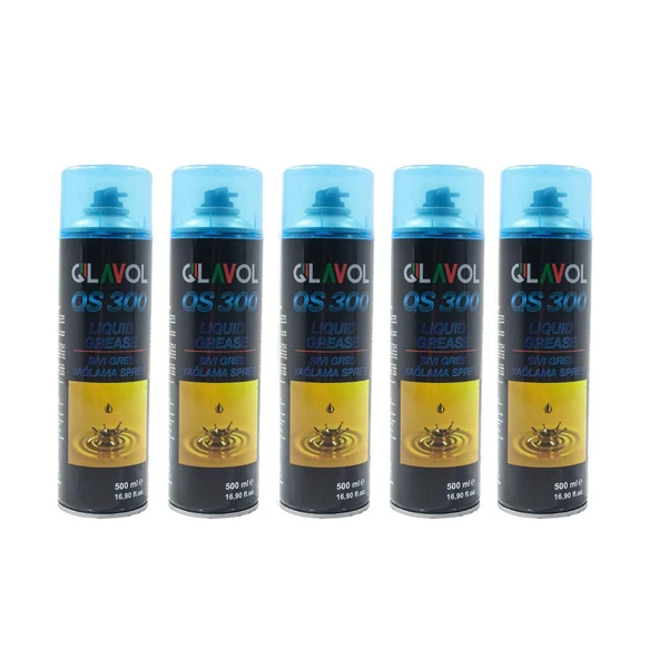 Glavol Sıvı Gres Yağı Spreyi 500ml  Zincir Yağlama Spreyi 5 ADET ürün görseli 1