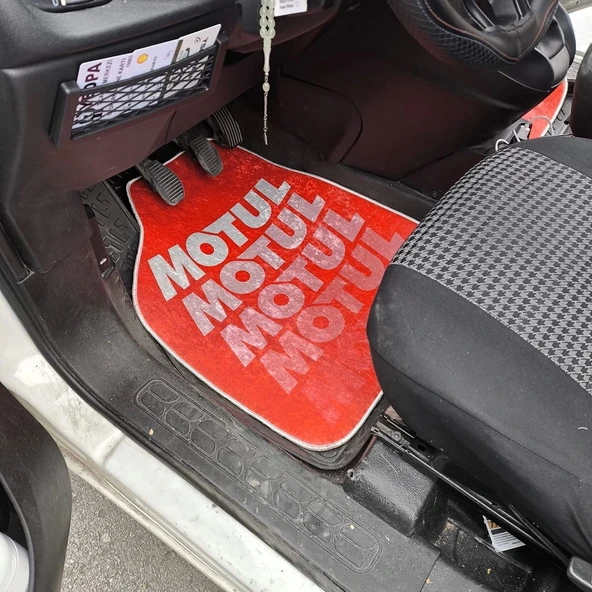 Motul Kırmızı Halı Paspas-Kaydırmaz Taban-Universal-Yıkanabilir ürün görseli 1