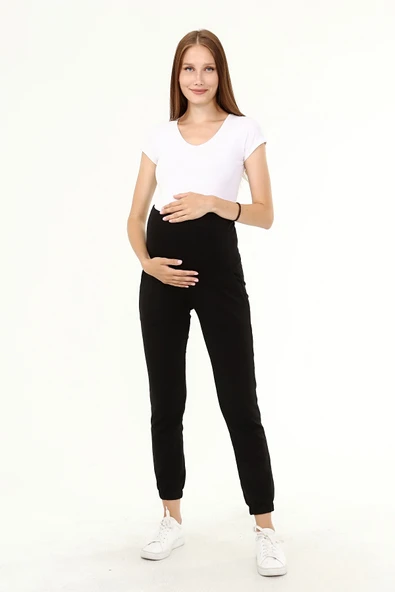 Luvmabelly MYRA8090 - Siyah Hamile Jogger Eşofman ürün görseli 1