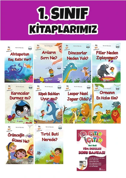 1.Sınıf 2.Dönem Yeni Nesil Sorularla Çıtır Çıtır Soru Bankası + 10 lu Okuma Hikaye Seti 2 ürün görseli 1