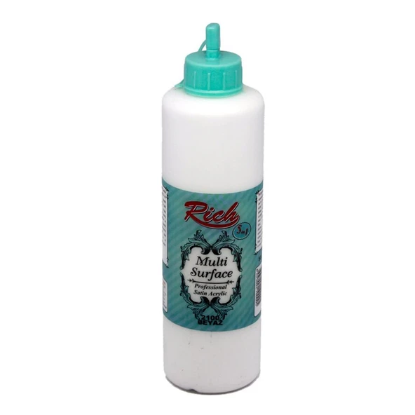Rich Multi Surface Akrilik Boya 500ml 2100 Beyaz ürün görseli 1