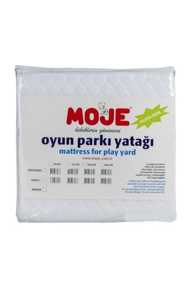 MOJE Oyun Parkı Yatağı Micro Beyaz Sünger / 70*120*5 ürün görseli 1