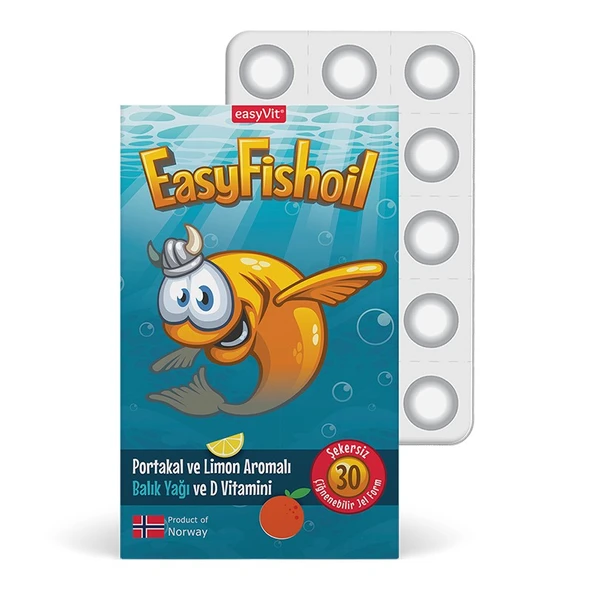 EasyFishoil Omega 3 Çiğnenebilir 30 Adet Jel ürün görseli 1